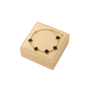 Manilla Trébol Elegancia Real – Estilo Van Cleef en Acero Premium